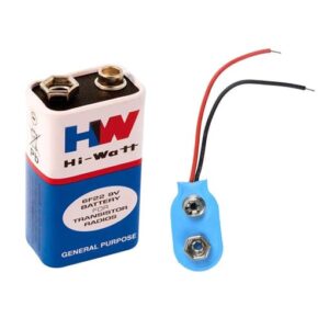 HW Hi watt 9v battery with connector